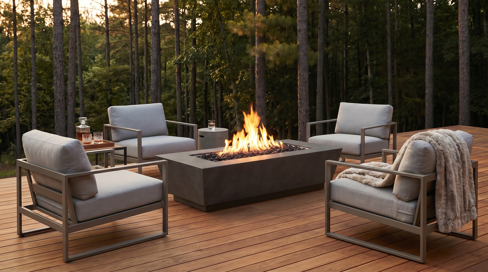 Adirondack | Truncated Trapezoid Inverted Concrete Fire Table