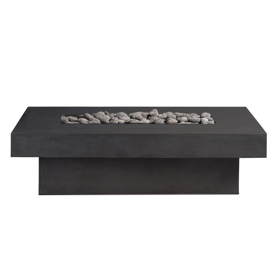 Toplina - Rectangular Concrete Fire Pit Table