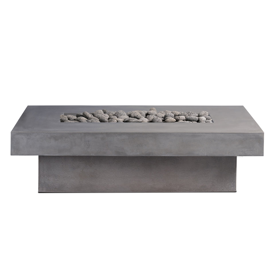 Toplina - Rectangular Concrete Fire Pit Table