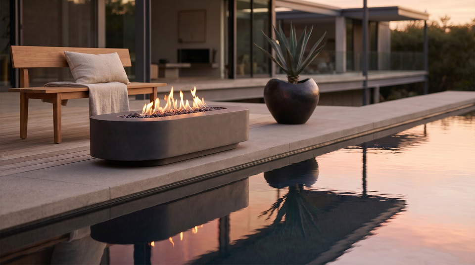 Pill | Obround Concrete Fire Table