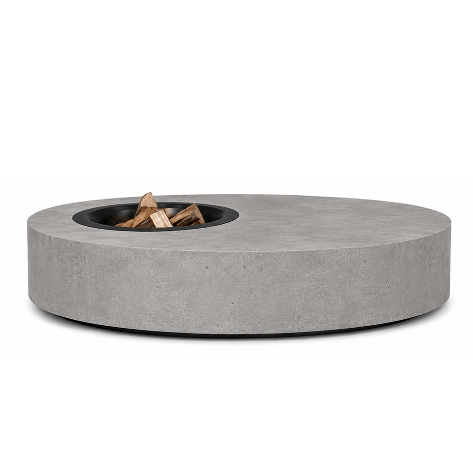 Tear Drop | Wood Burning Concrete Fire Pit Table