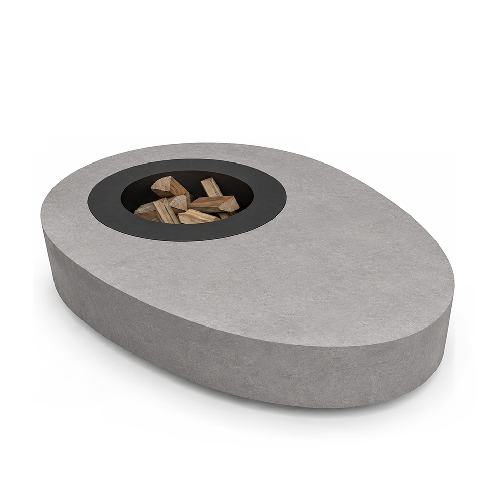 Tear Drop | Wood Burning Concrete Fire Pit Table