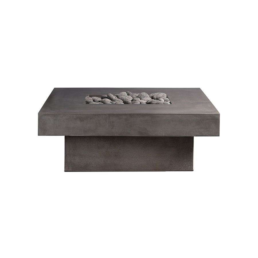 Platz - Square Concrete Fire Pit Table - Crete Design