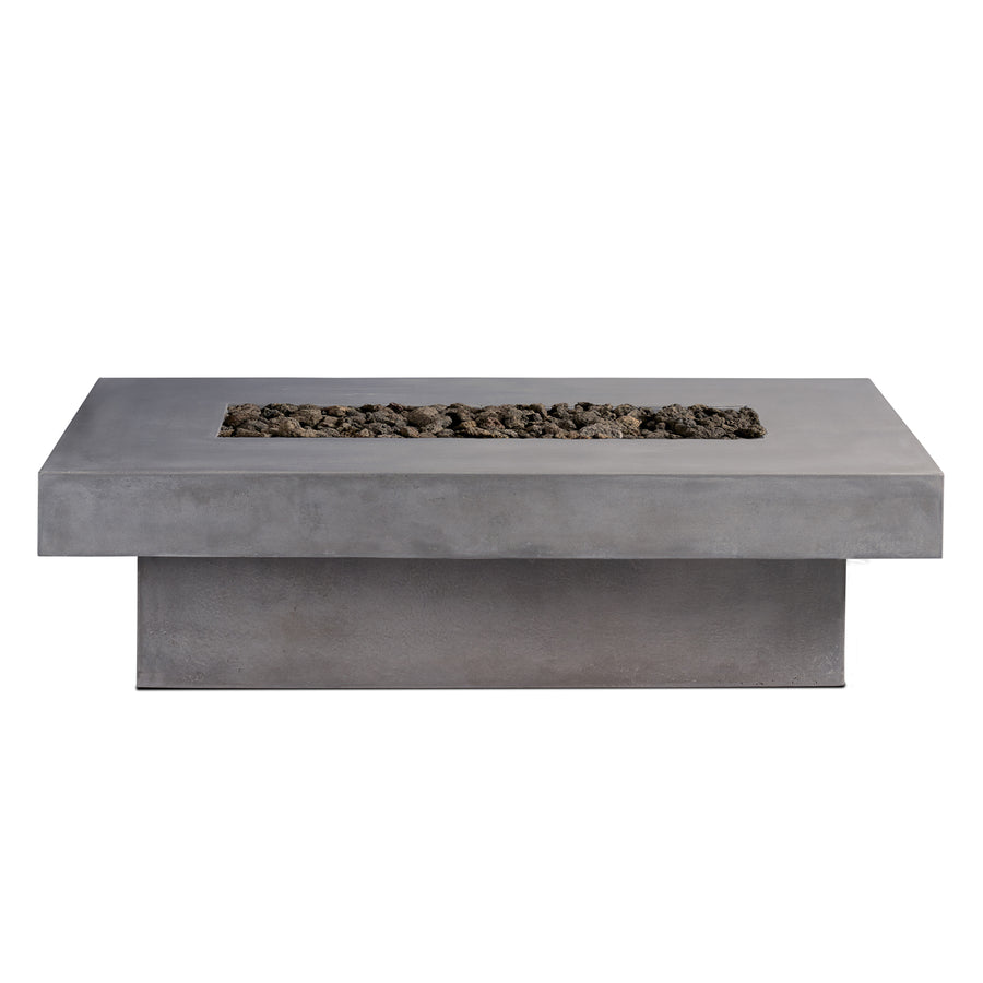 Toplina - Rectangular Concrete Fire Pit Table - Crete Design