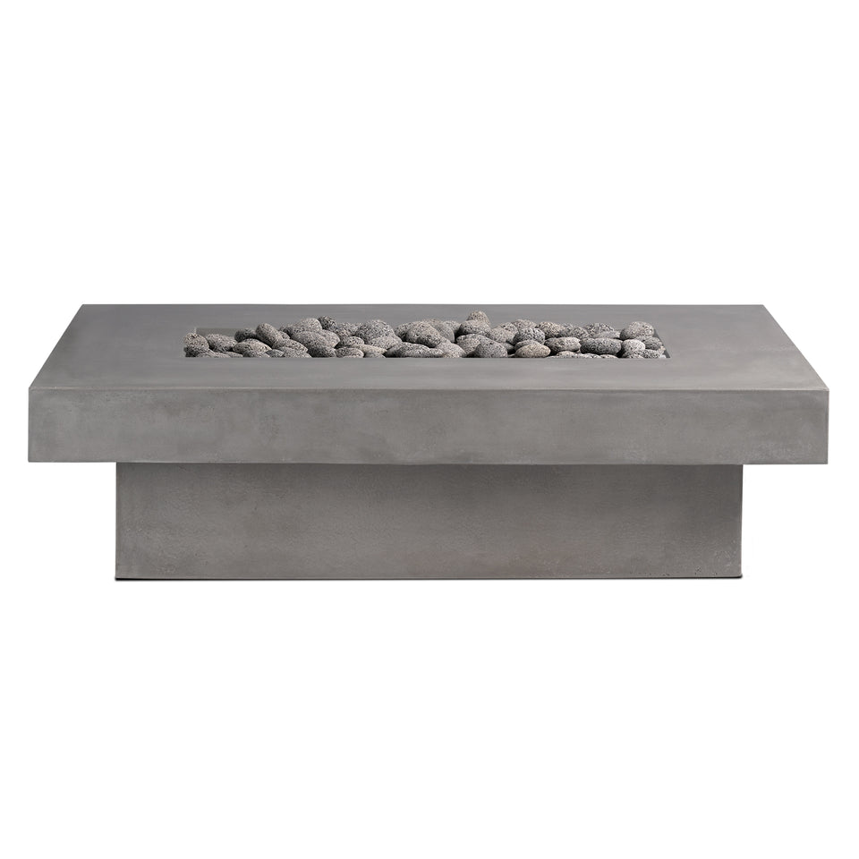 Toplina - Rectangular Concrete Fire Pit Table